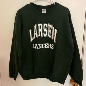 Green Gildan Heavy Blend Larsen Lancers Crewneck